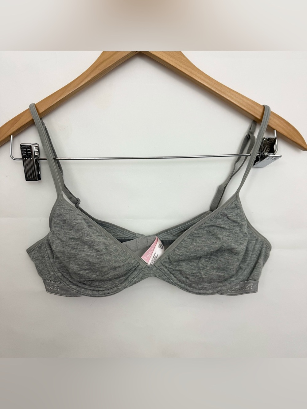 Victoria’s Secret vintage cotton wireless lounge bra gray 36A
